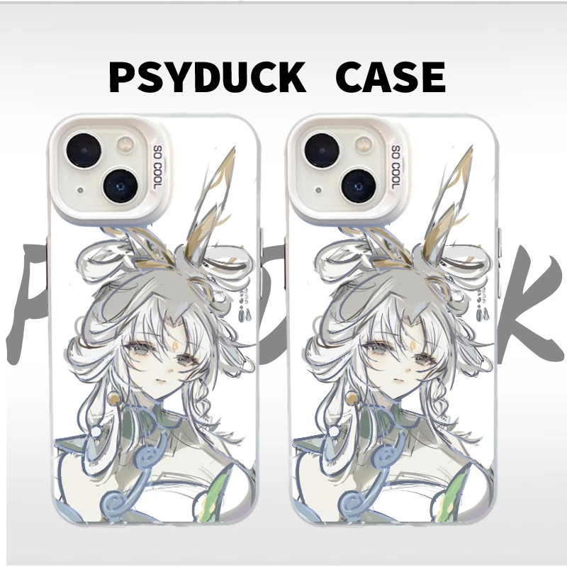 适用苹果华为一加小米fmvp公孙离彩银白底卡通动漫防摔手机壳