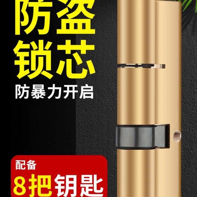 防盗门锁芯铜色大门入户门安全门锁防撬家用弹子通用型AB锁心配件