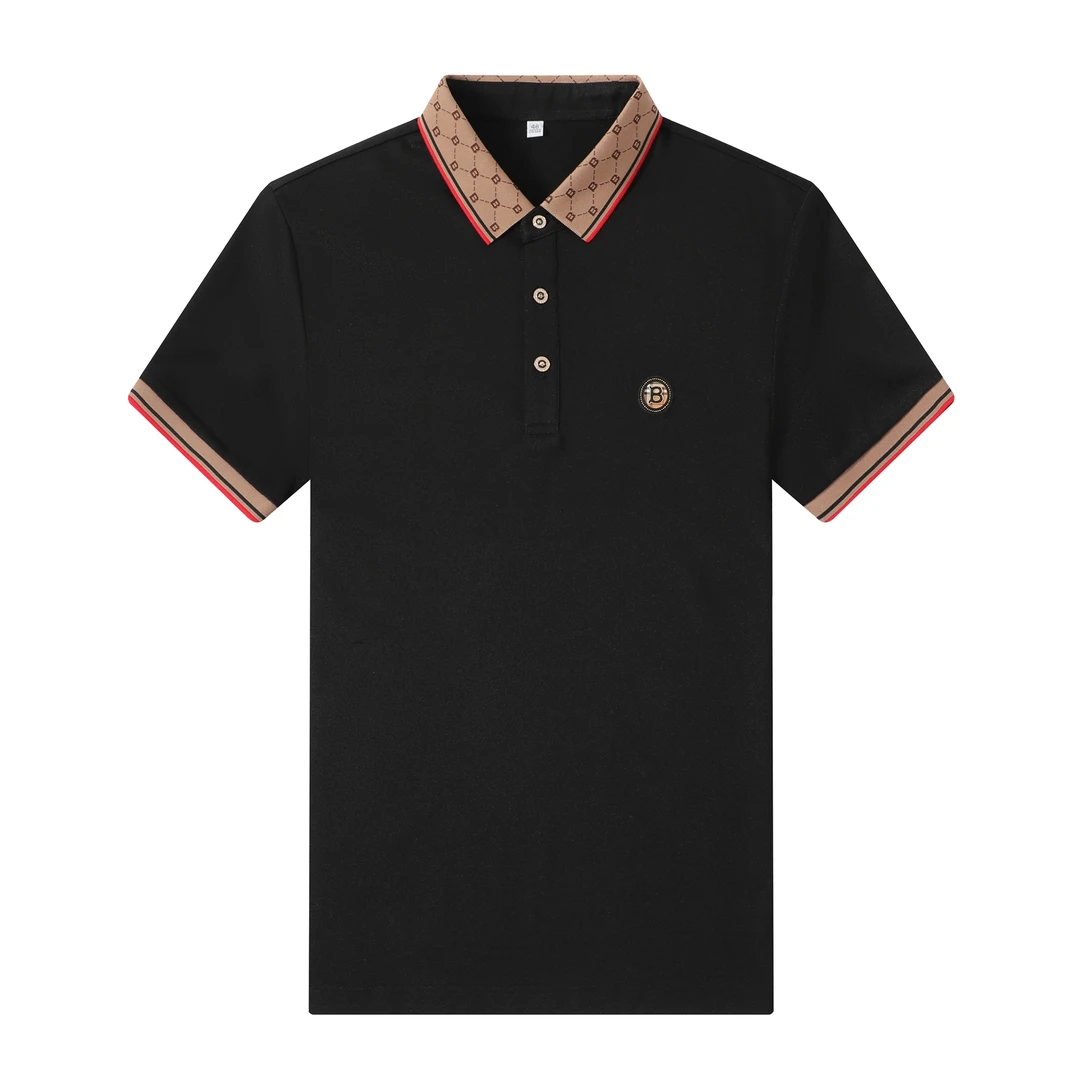 男士短袖含桑蚕丝夏季休闲时尚轻奢商务POLO翻领T恤 189007