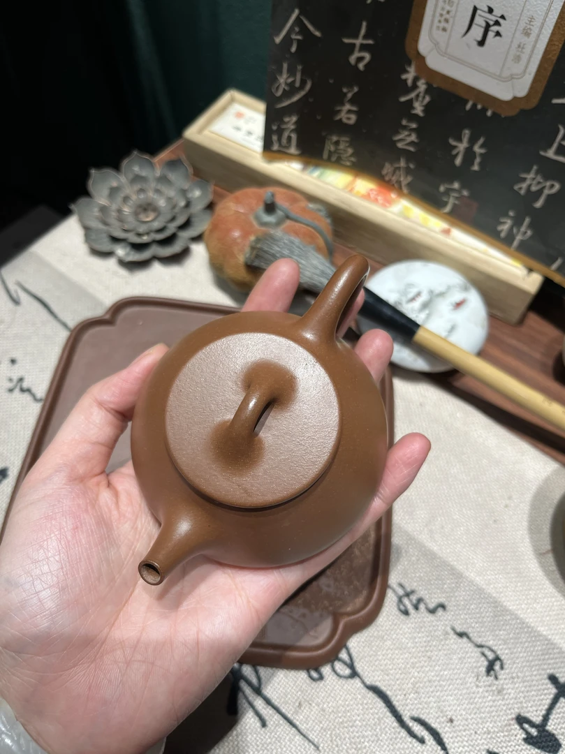 石瓢壶120cc原矿薄胎纯手工紫砂茶壶