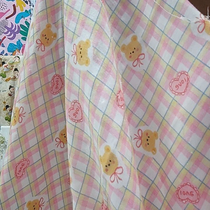 棉卡通头像印花2米包邮全棉印花