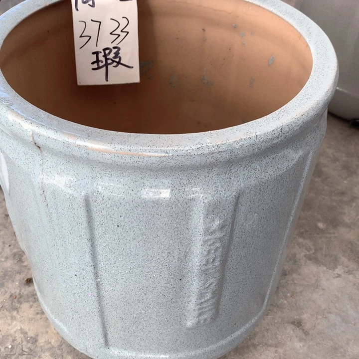 花盆陶瓷大号蓝灰