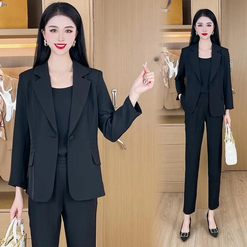 (XI ZI女装）休闲时尚气质显瘦西装三件套#819