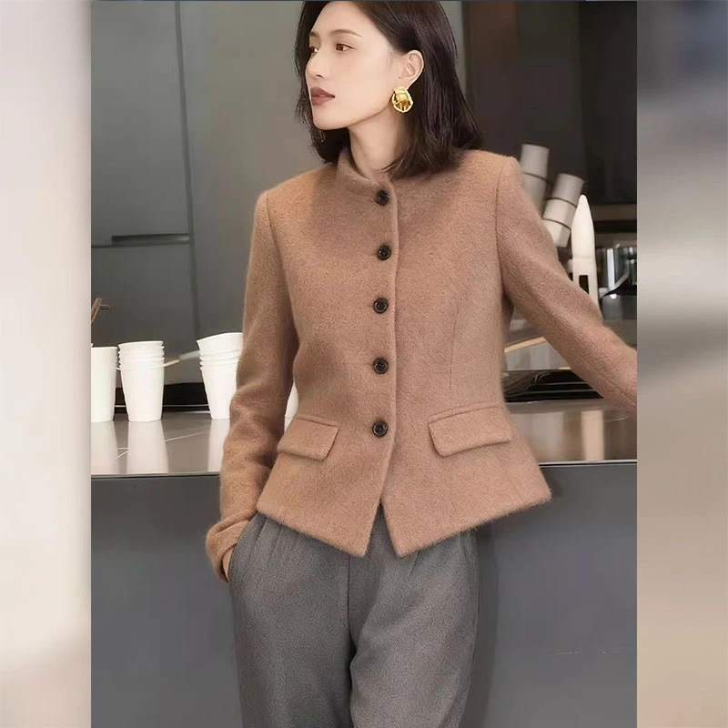 巨好看的气质高级感独特超好看小香风毛呢外套女2025新款秋季上衣