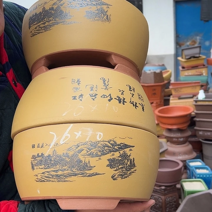 紫砂花盆紫砂花盆