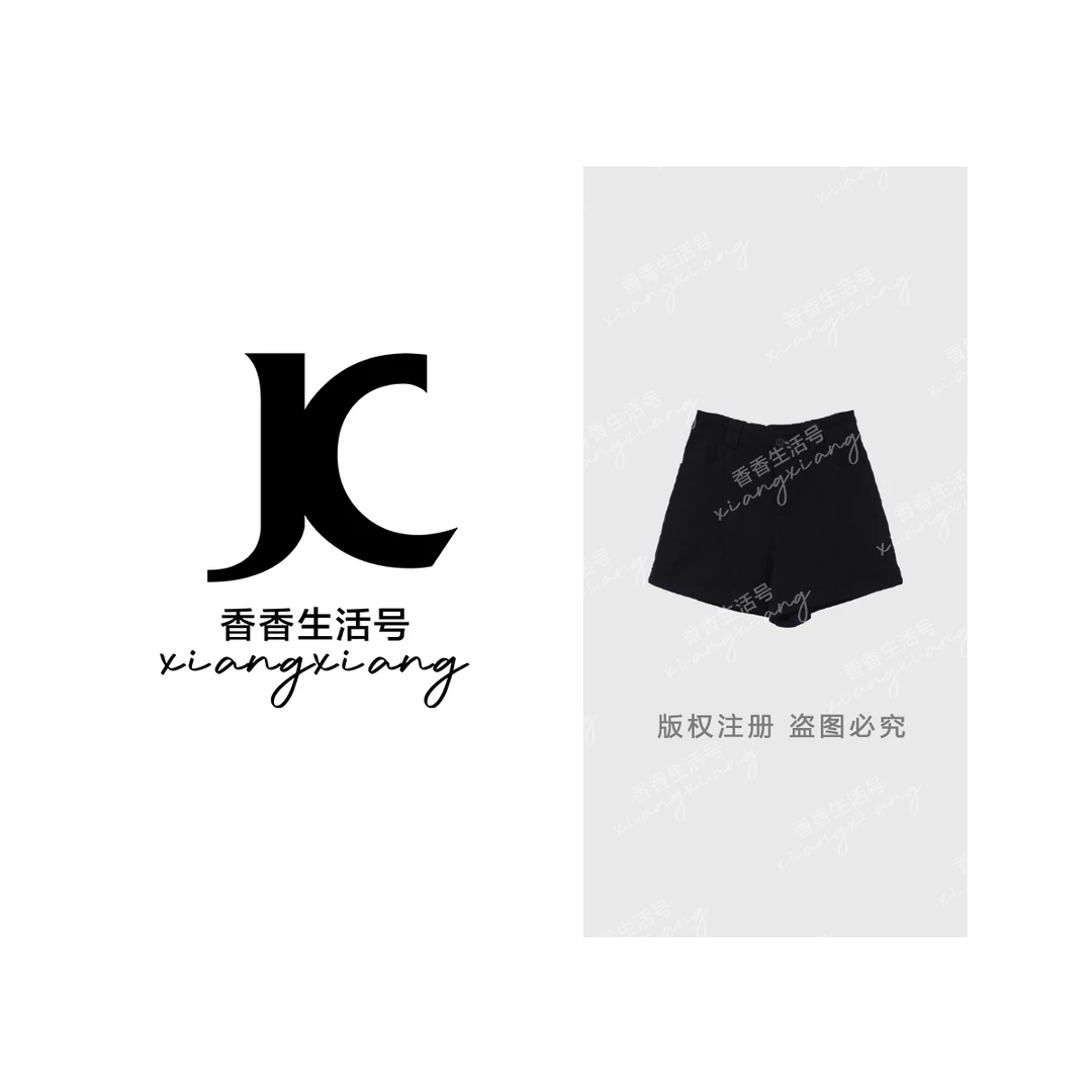 【香香严选】“未染棉町”休闲百搭女夏季宽松a字阔腿高腰短裤8831