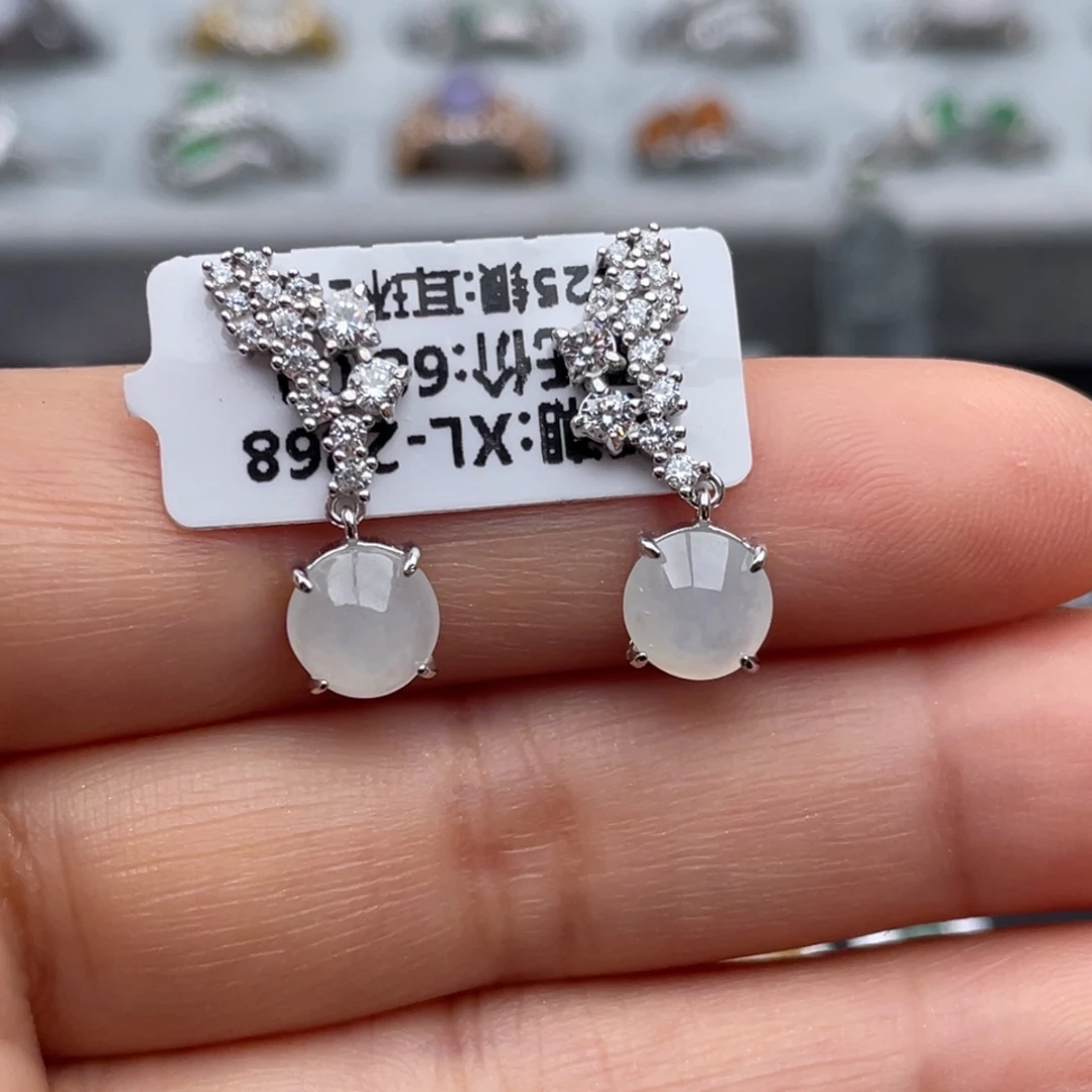 翡翠银S925镶嵌吊坠(不含链)