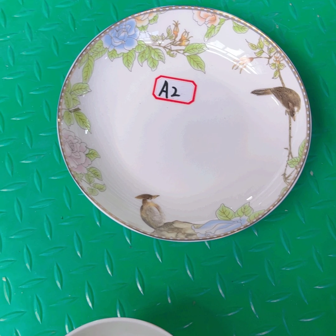 瓷片琴瑟和鸣八寸深盘四个