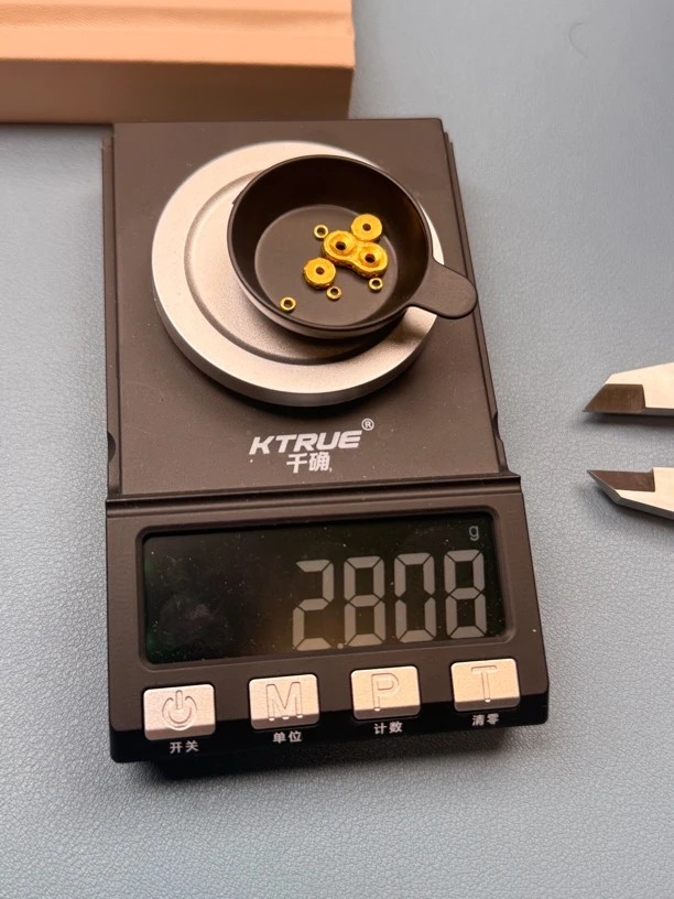 足金黄金纯金八字环