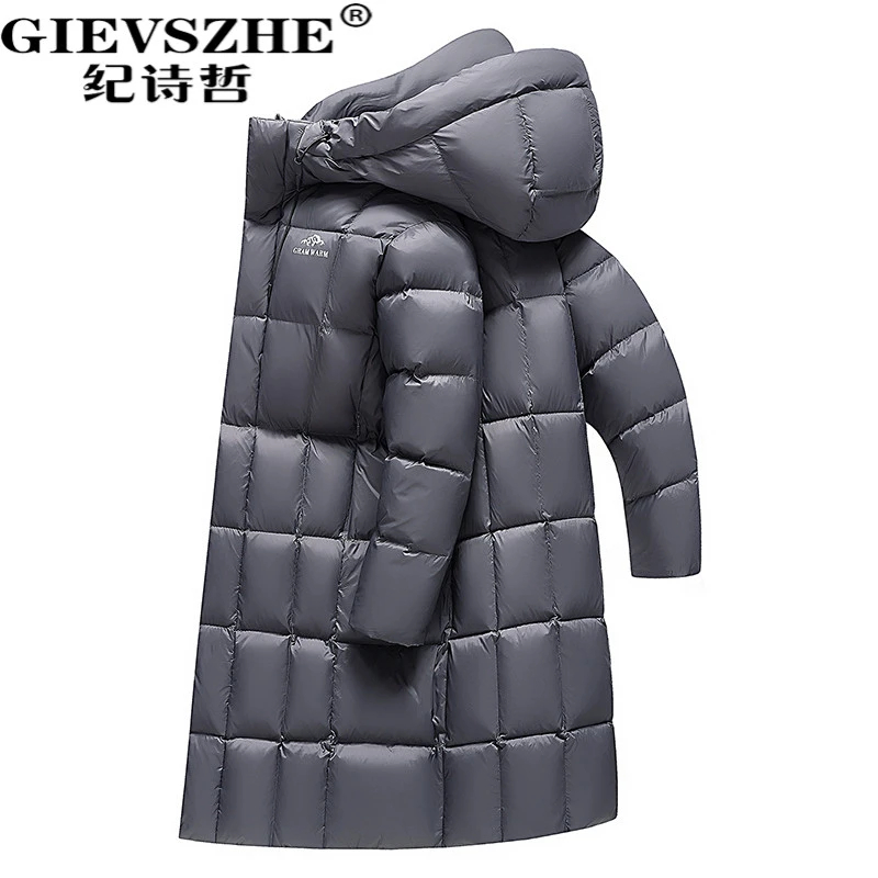 纪诗哲羽绒服男款潮牌轻奢痞帅连帽长款上装冬季新款极寒保暖外套