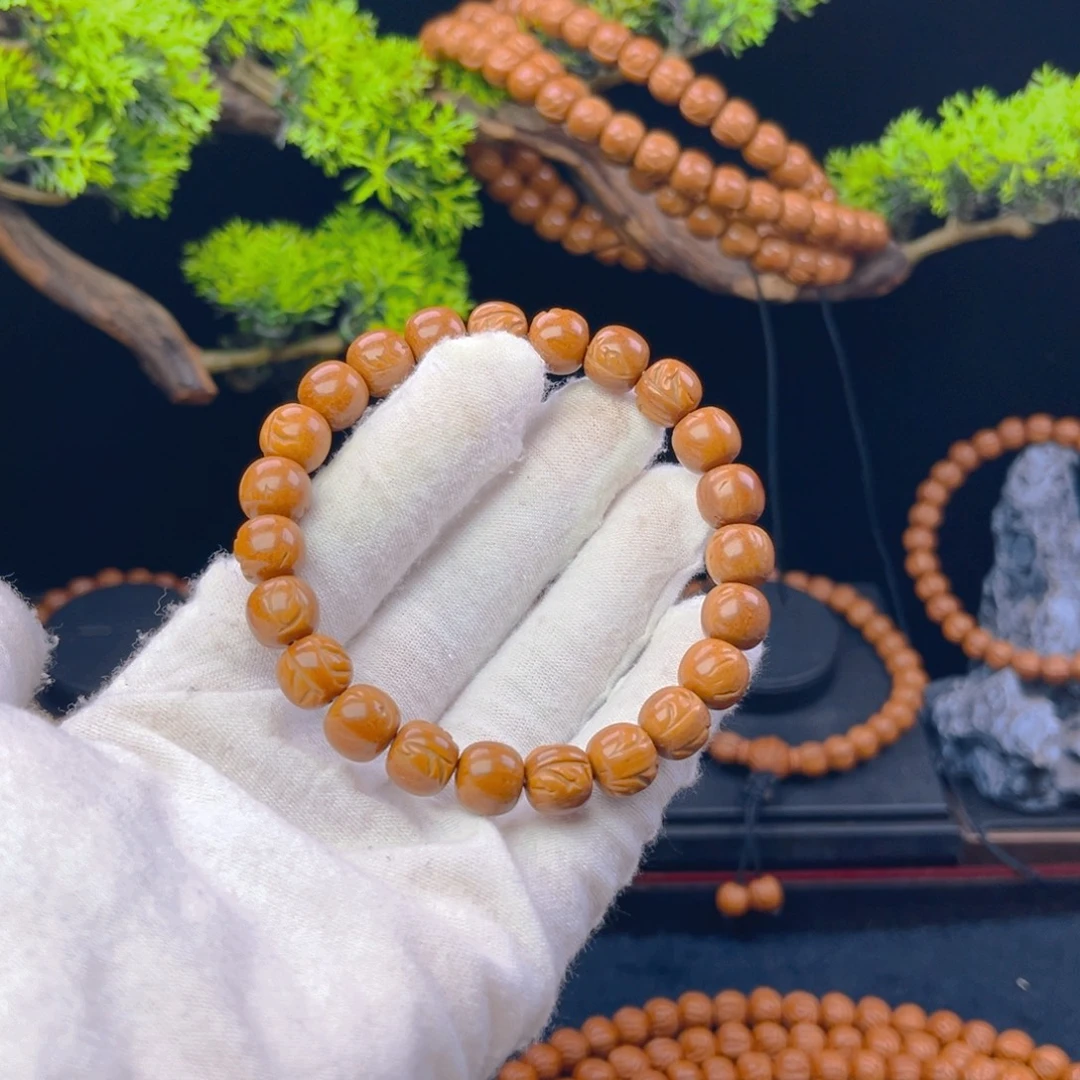 岫***膜桃核吊坠野生桃核