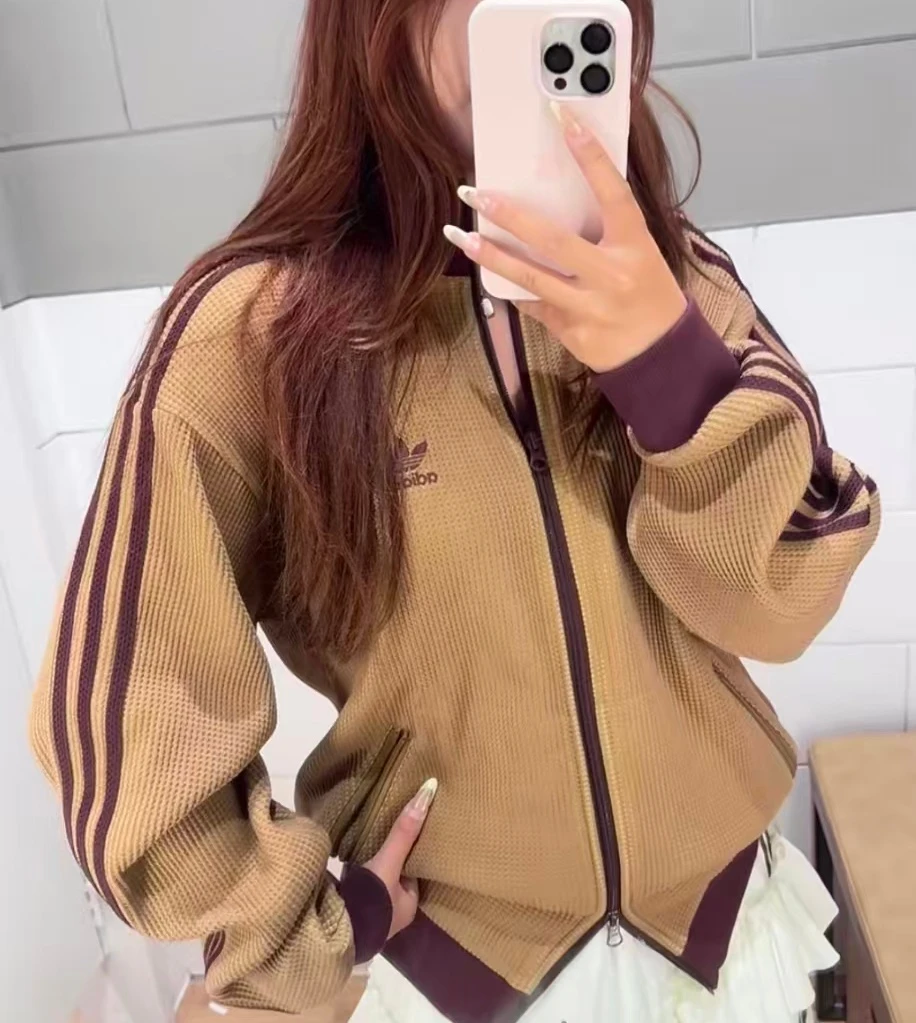 【主播专属】华夫格秋冬季立领开衫灯芯绒外套双拉链JW0109