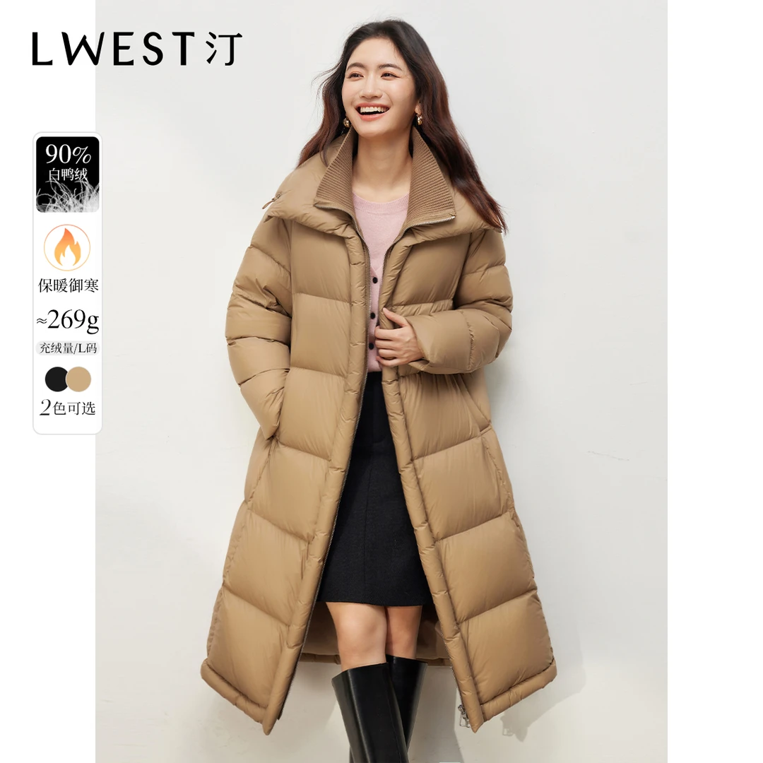 【商场同款】朗文斯汀韩版拼接双翻领羽绒服DTMA4510B12759