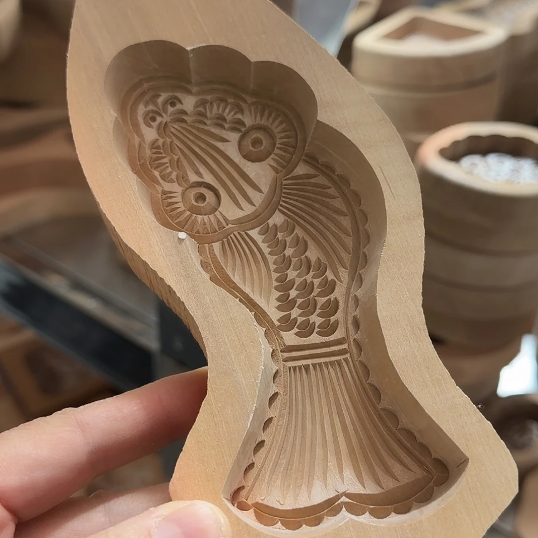 梨木精雕小鲤鱼模具