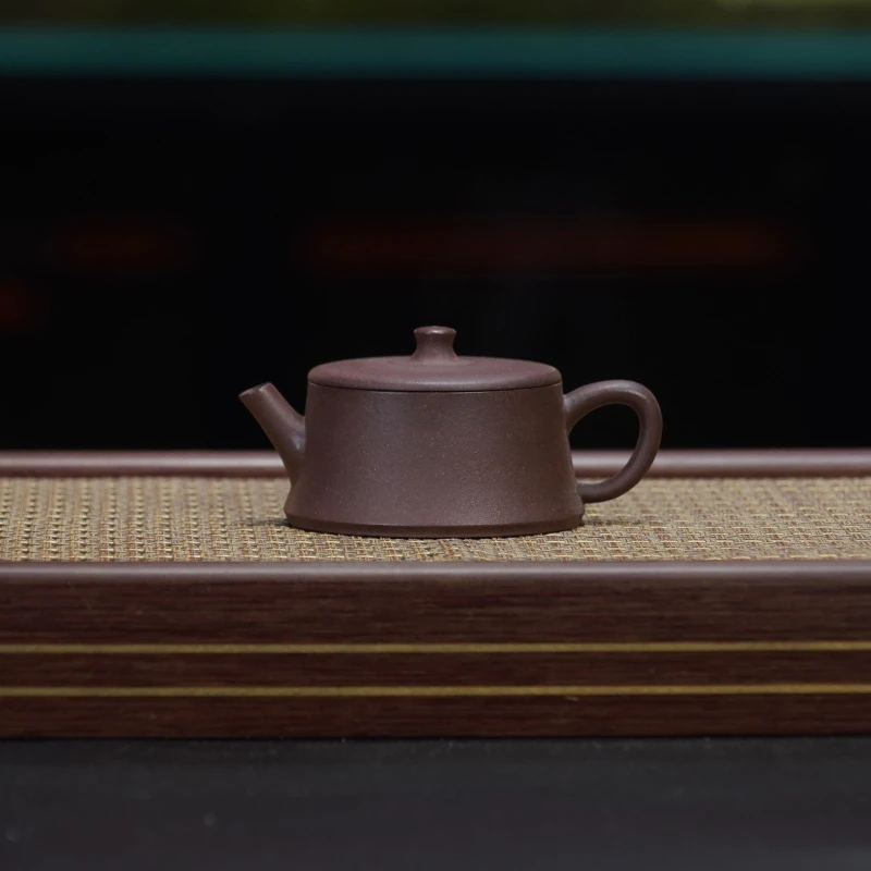 YZ粗砂桃花 [云柱130CC]宜兴黄龙山原矿手工紫砂壶