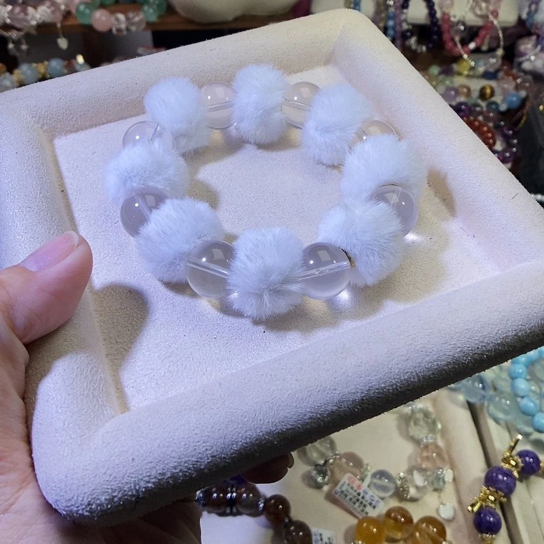 未镶嵌手链水晶奶白晶