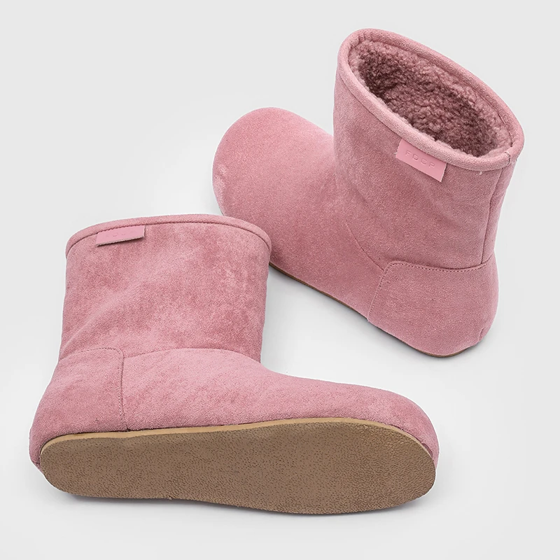 套脚棉鞋男女保暖短筒休闲雪地靴秋冬款加绒烟筒靴加厚切尔西靴潮