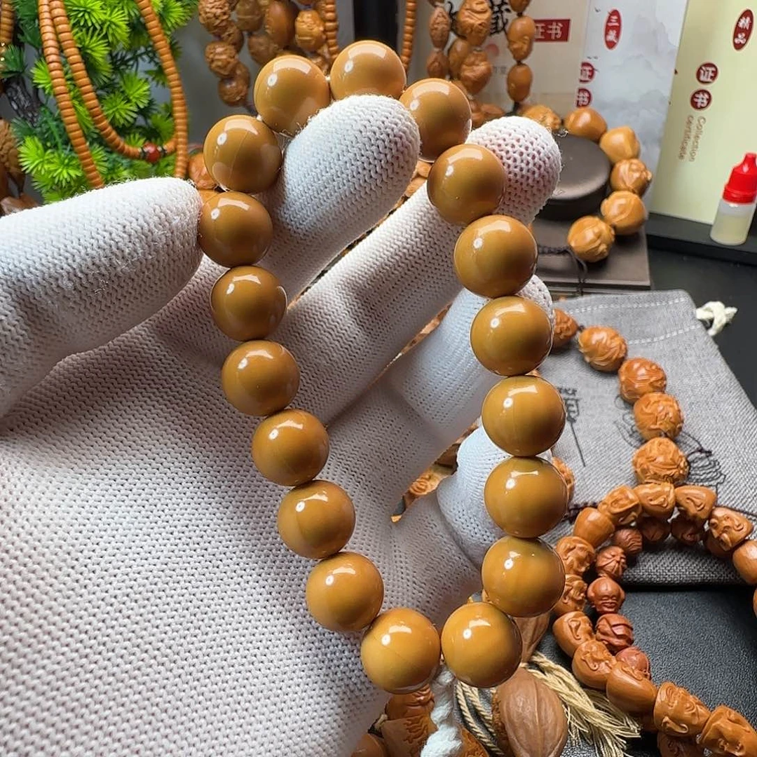 橄榄核手串/手链猴头光珠