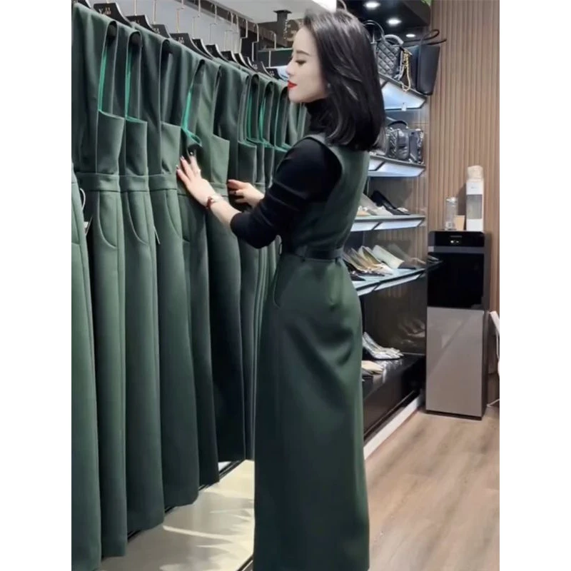 【8852人收藏】高端网红爆款时尚背带裙女2023秋季款法式气质职业通