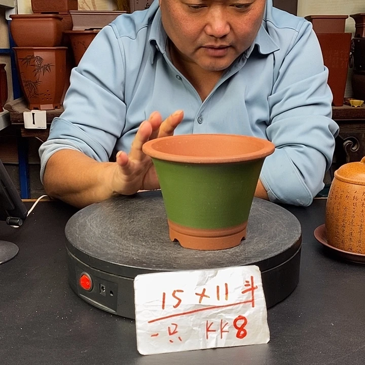 紫砂花盆货号一只KK8