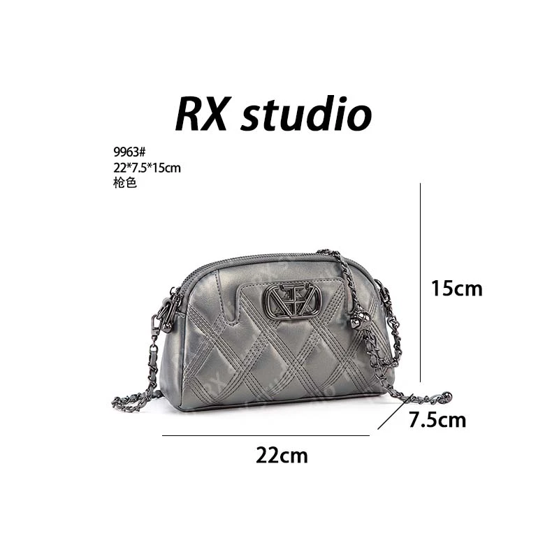【南沙瑞熙】QYX-9963-枪色-轻奢小众设计感时尚百搭女士包包