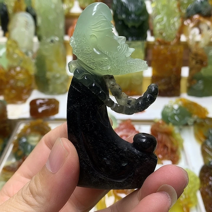 蛇纹石玉未镶嵌珠宝半成品