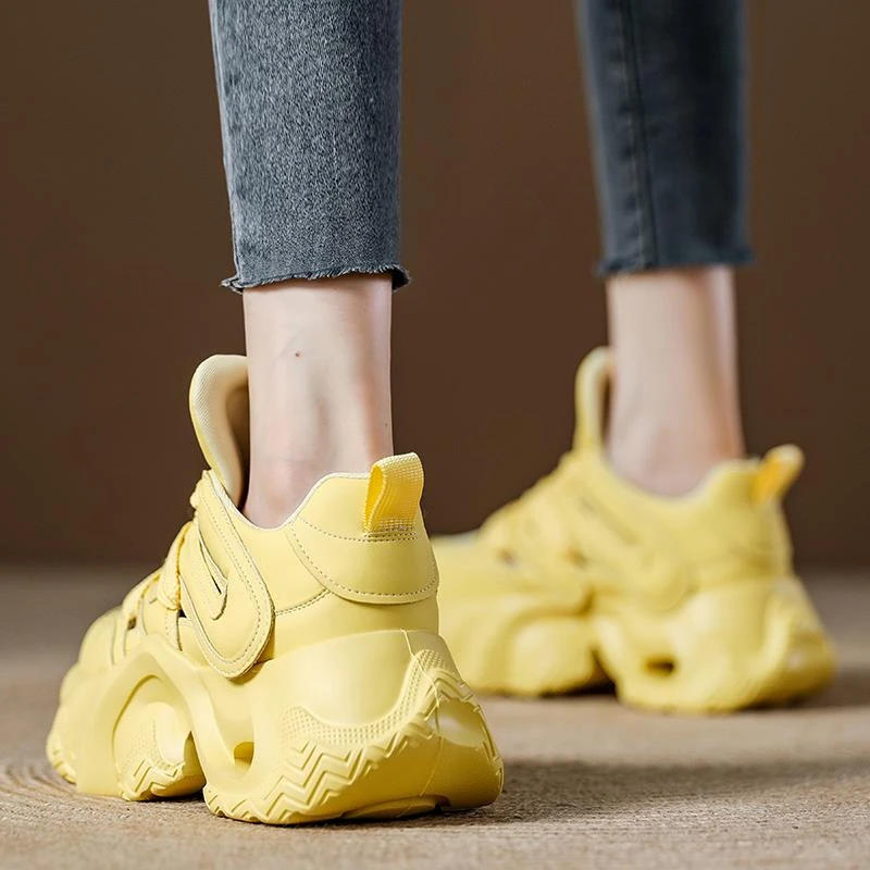 松糕厚底小众老爹鞋女款2025年县级新款镂空运动凉鞋透气百搭软底