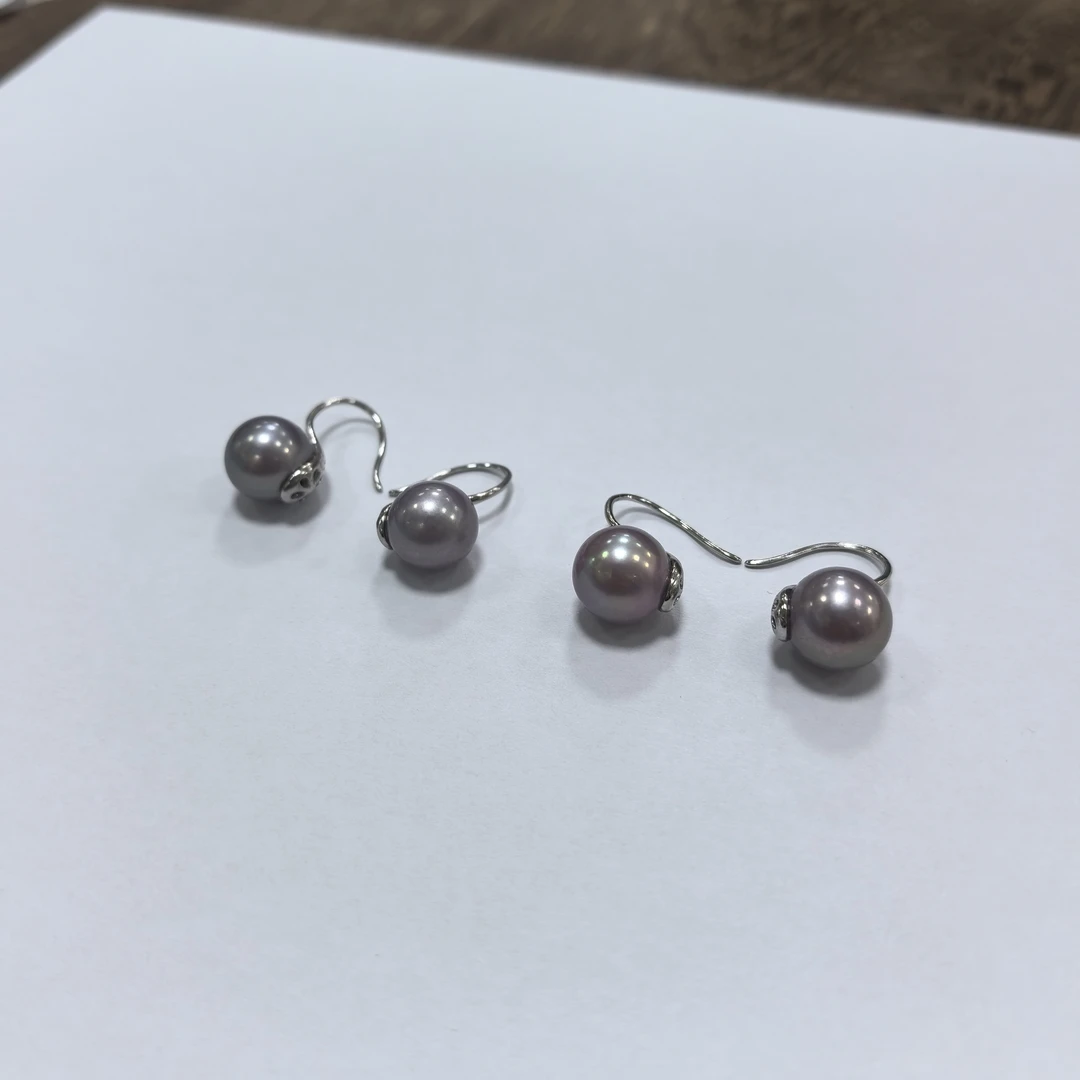 【书记甄选】爱迪生淡水紫珠高跟鞋耳钩  多样性发一 约11mm 7430XY