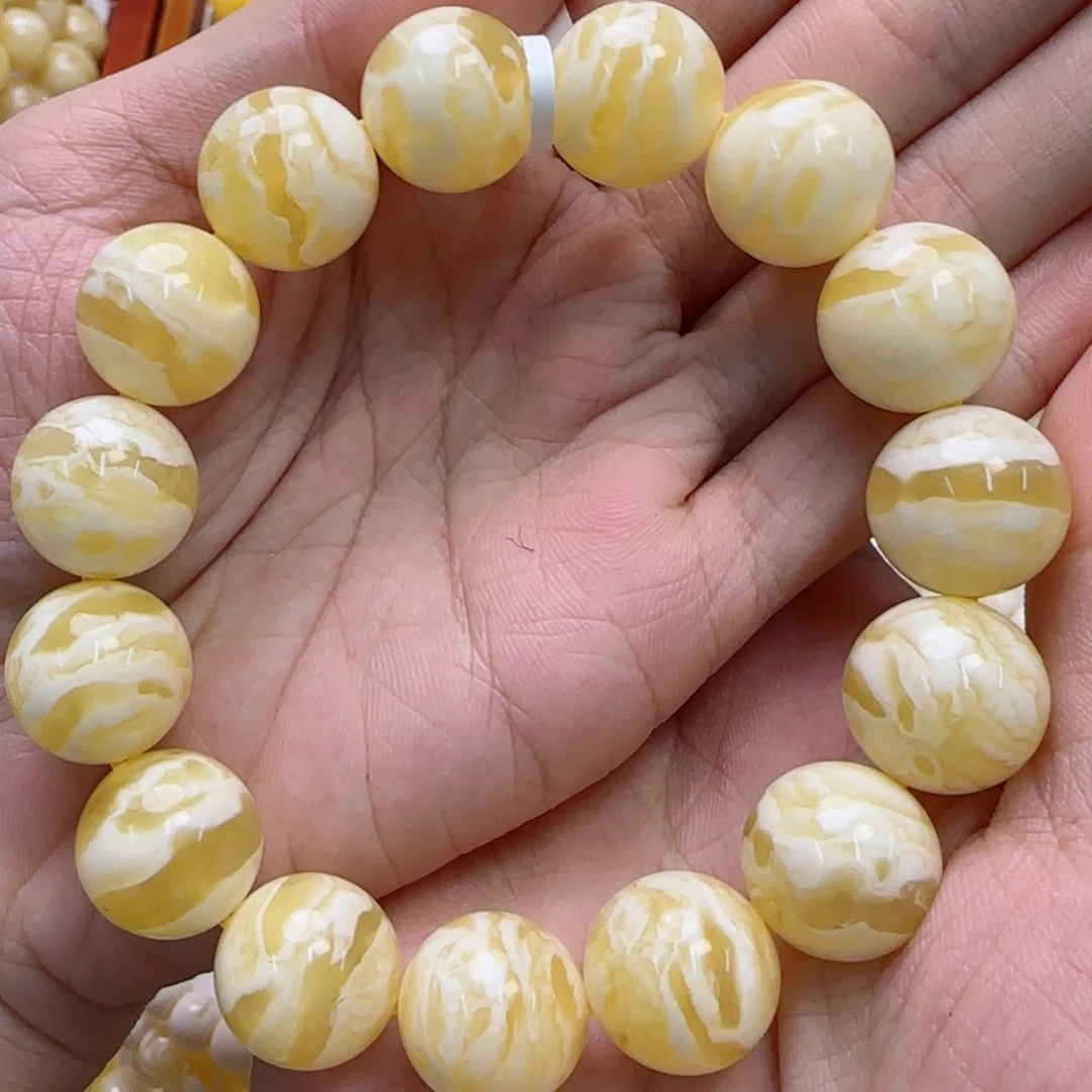 琥珀未镶嵌手链蜜蜡手串