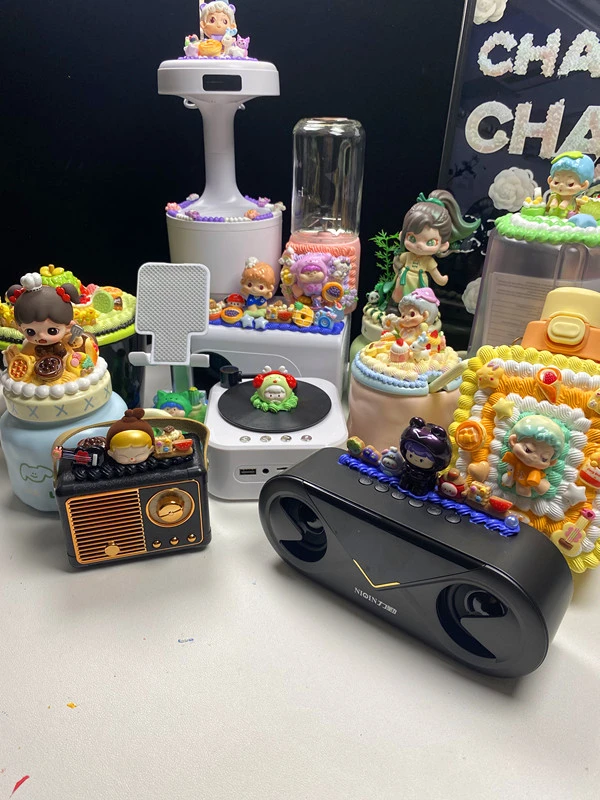 【主播拆】手工DIY奶油胶正版萌粒潮玩手作创意摆件