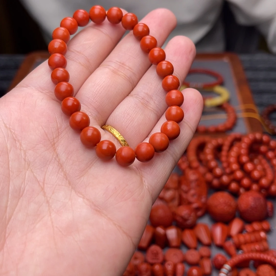 未镶嵌配饰卡7.5毫米南红玛瑙