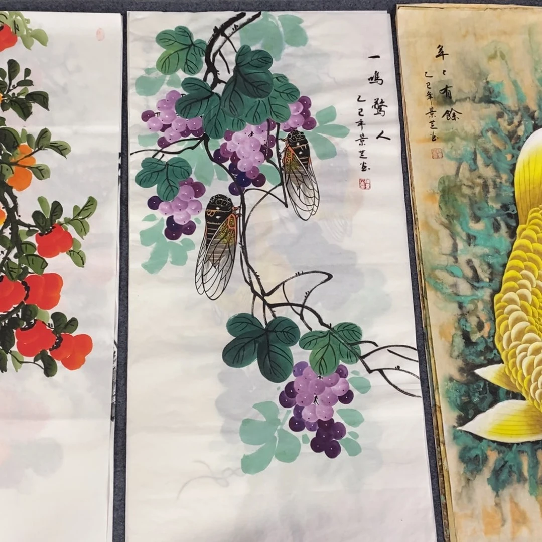 国画尺寸100✖️50三尺精品手绘画