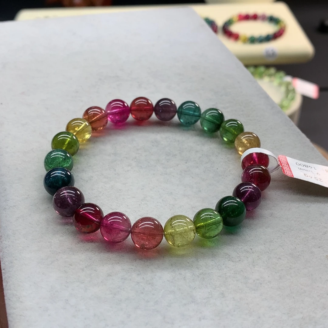 【闪购商品】未镶嵌手链碧玺艳丽色标单圈9.1