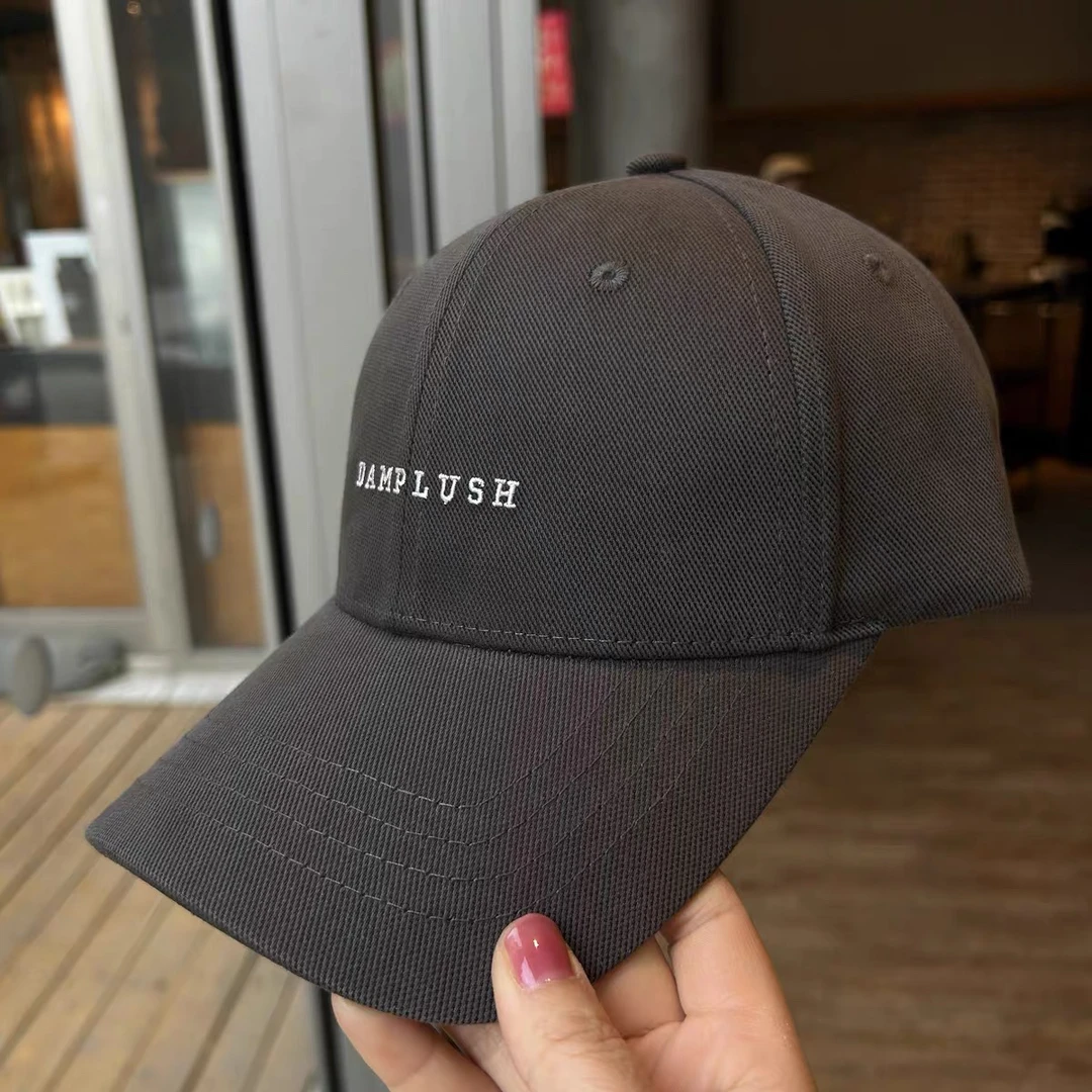 韩版百搭刺绣字母遮阳鸭舌帽女加深版大头围显脸小硬顶棒球帽子男