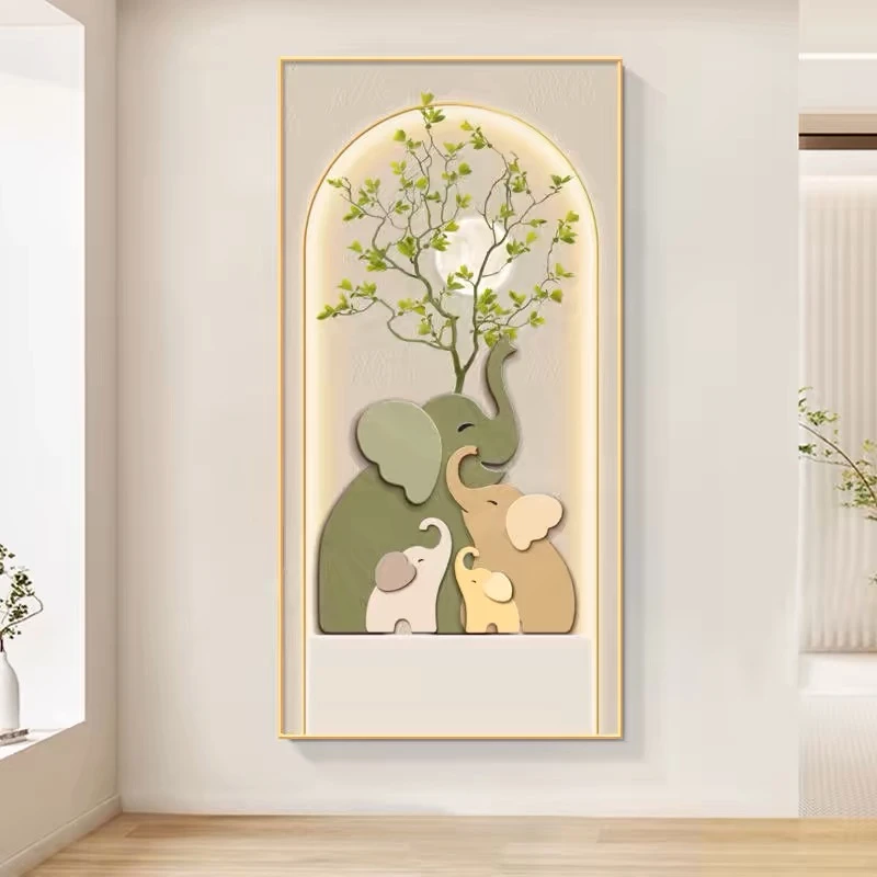 XG023晶瓷镶钻平安吉祥装饰画走廊挂画入户门挂画玄关挂画