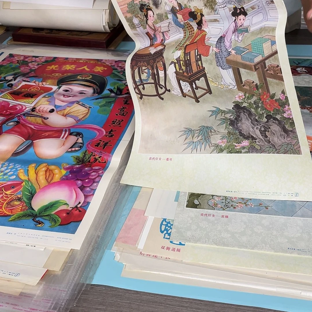 3***五古代仕女三张民宿装饰