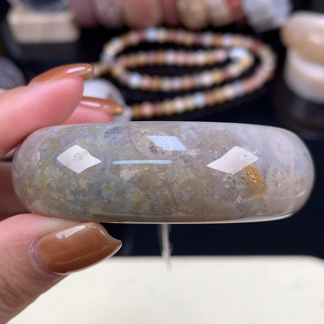 【闪购商品】颈饰未镶嵌硅化珊瑚（珊瑚玉）上新手镯52.9（23号）