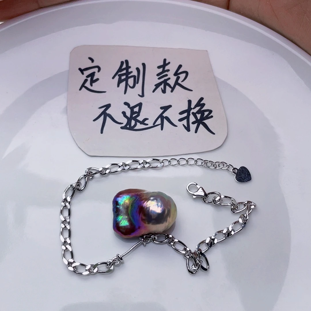 淡水珍珠手链银S925镶嵌西