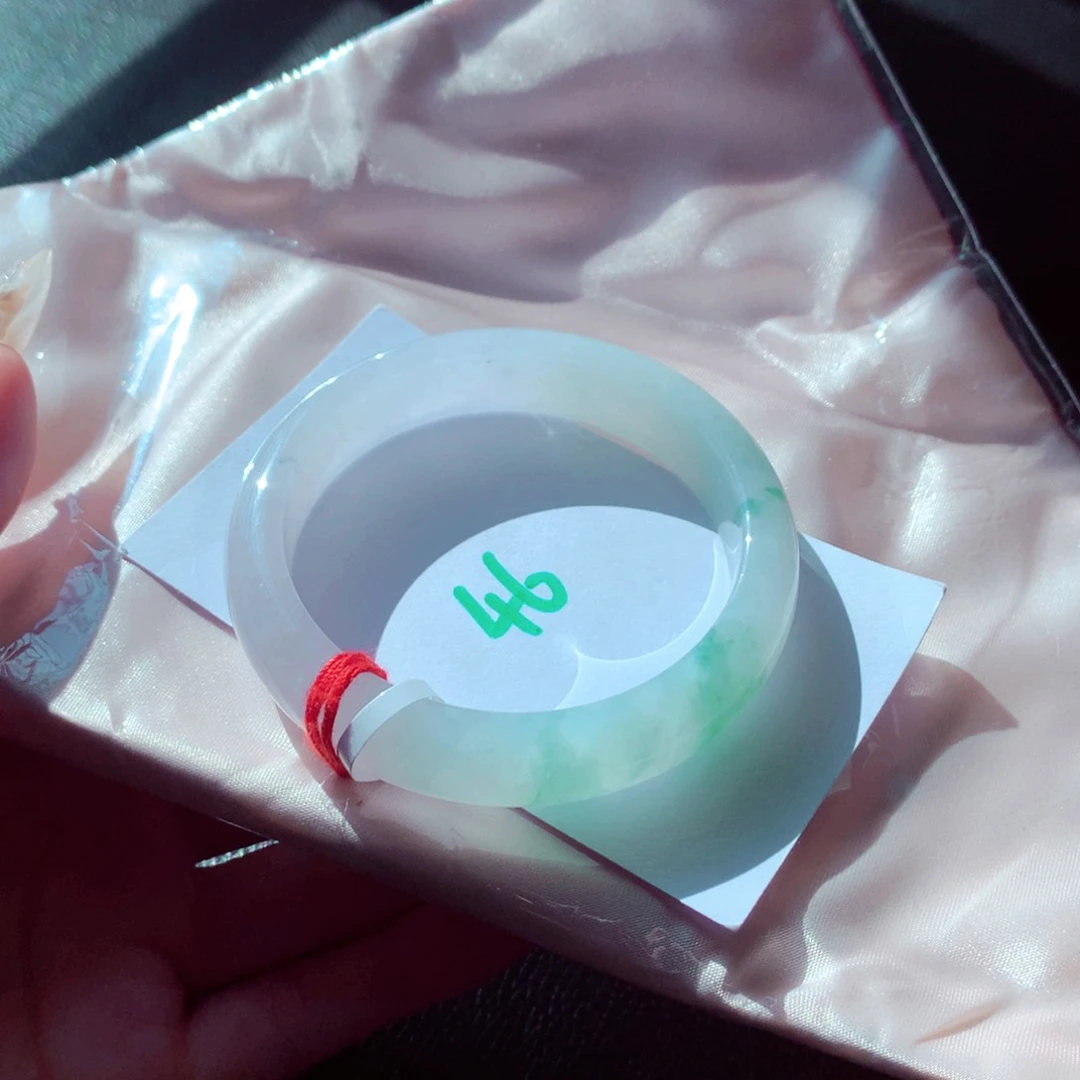 未镶嵌手镯翡翠天然缅甸翡翠A货手镯 46号