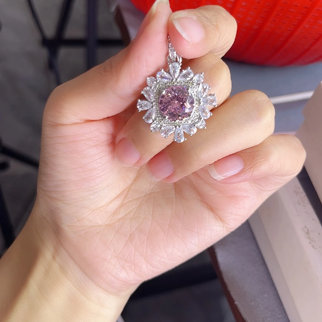 颈饰蓝宝石银S925镶嵌