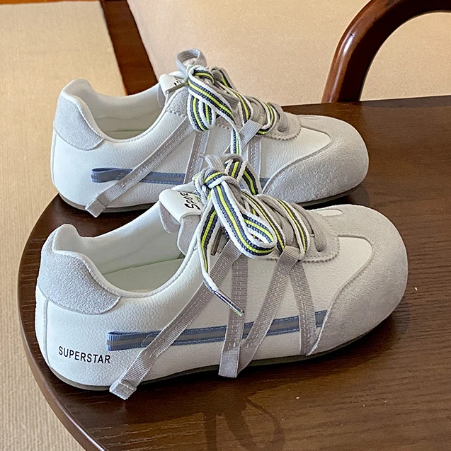 ins韩版新款阿甘鞋女2025秋季跑步休闲鞋厚底复古轻便德训鞋