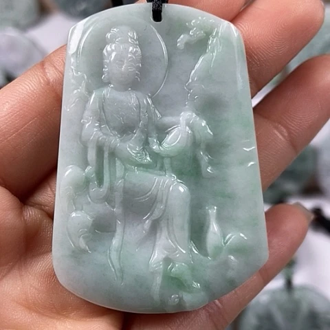 翡翠颈饰未镶嵌观音福利