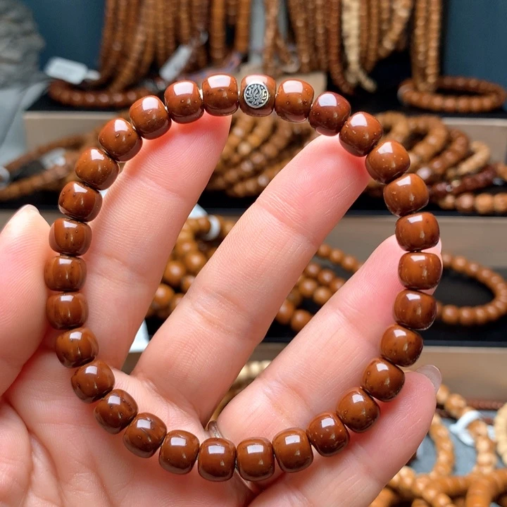 非金属木质紫金鼠红皮8.2×7.2老型单圈头条