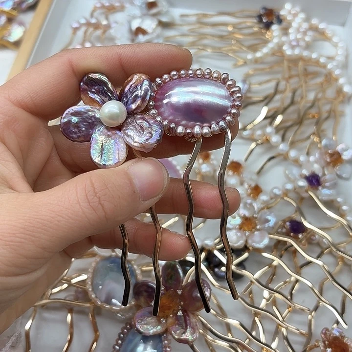 淡水珍珠珍珠银S925镶嵌田**歌