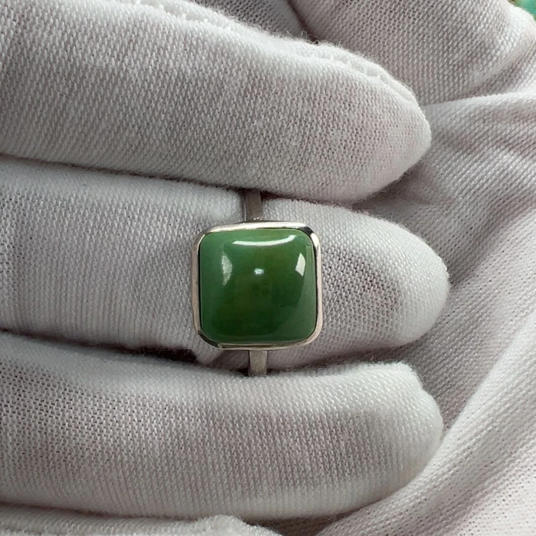 银S925镶嵌绿松石配饰10m m