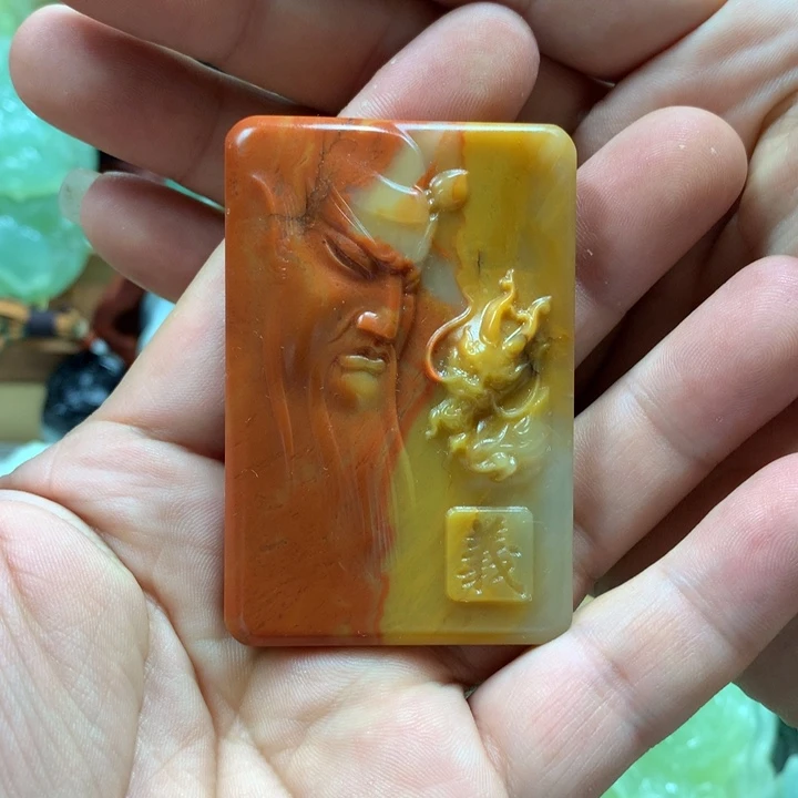 想***念蛇纹石玉未镶嵌手把件