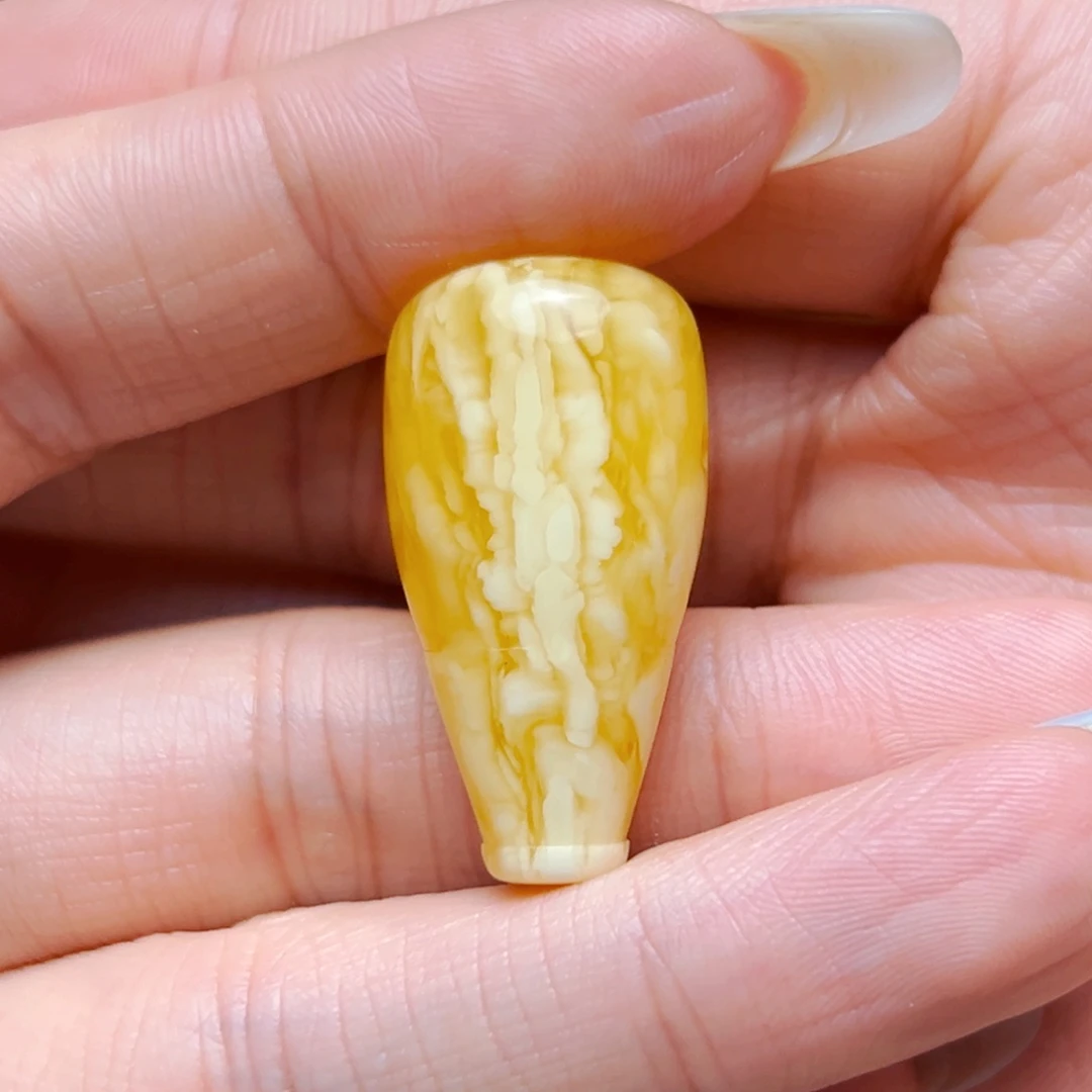 未镶嵌蜜蜡裸石17mm三通 4.7g