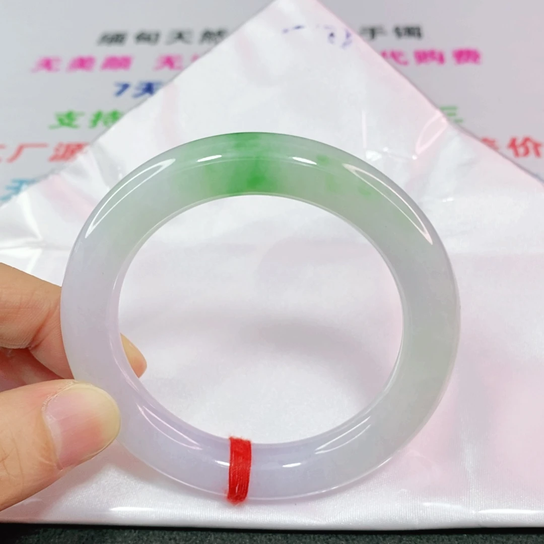 未镶嵌手镯翡翠53.2圈口圆条