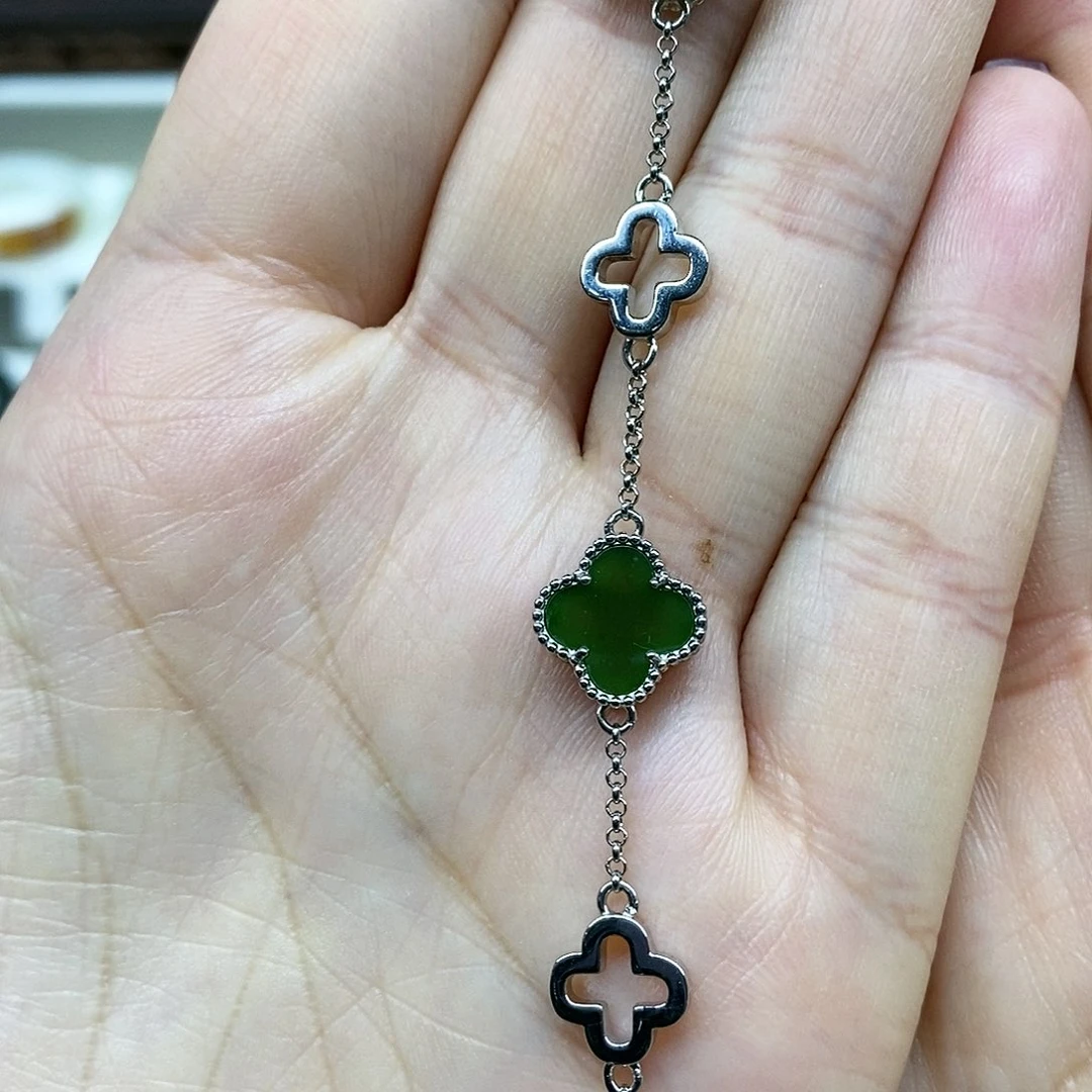 【闪购商品】和田玉手链银S925镶嵌