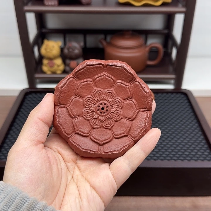 茶案朱泥可以插香的杯垫